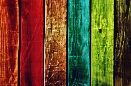 multicolored wood pallet painting