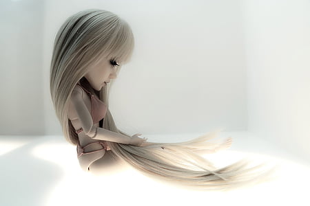 gray haired female collectible figure