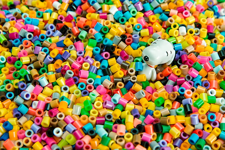 Multicolored Beads Hanging Stock Photo - Download Image Now - Bead