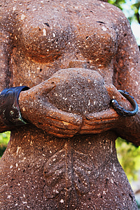 close-up photo of woman statue