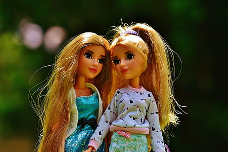 two female toy dolls