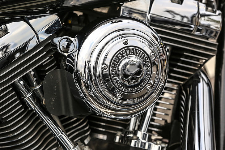 gray Harley-Davidson engine