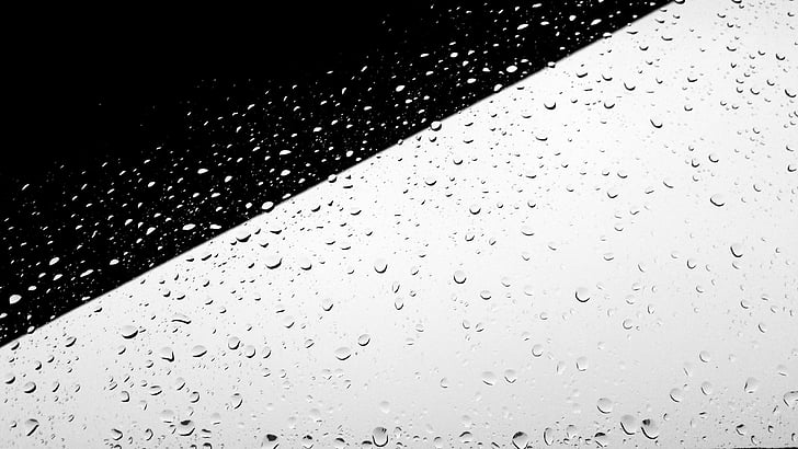 black white, minimal, minimalist, minimalistic, rain, raindrops
