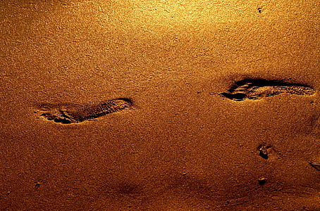 two footprints in the sand