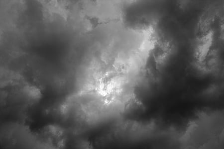 low angle photography of black clouds