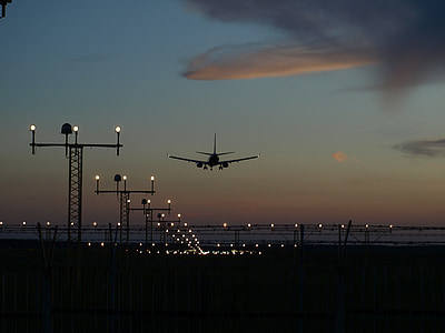 silhouette of airline