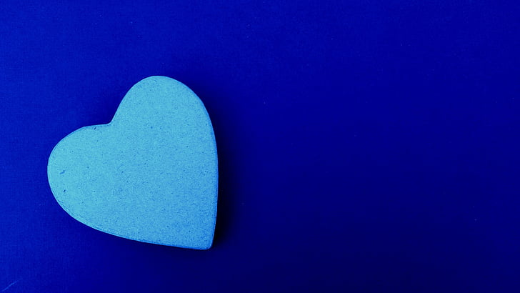 heart-shaped blue decor photo