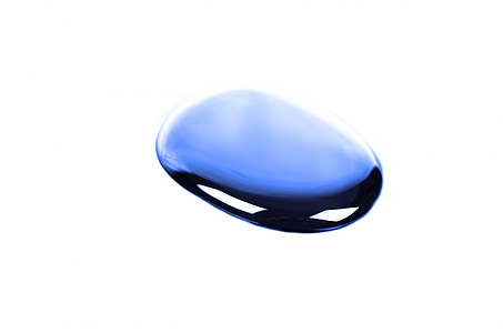 photo of polished blue gemstone