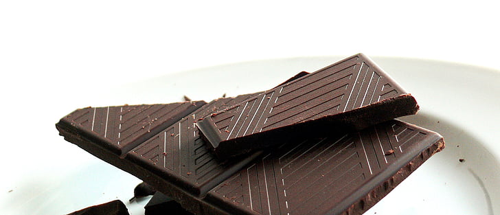 chocolate bar on white surface