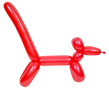 red plastic balloon