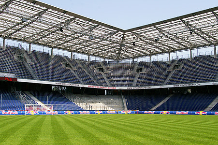 landscape photo of soccer stadium