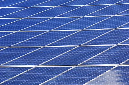 blue and white solar panel