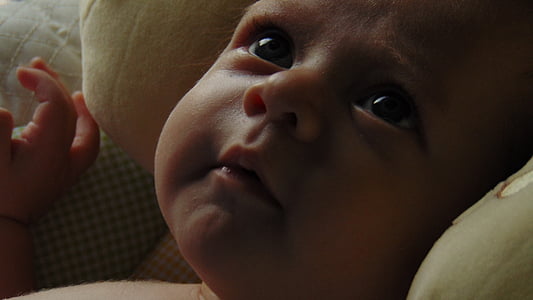 macro shot photography of baby