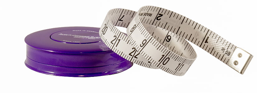 white measuring tape with case