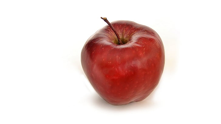 red apple fruit with white background