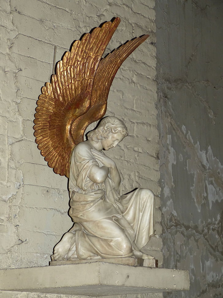 statue, figure, sculpture, angel, church, faith