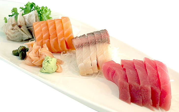 assorted sashimi dish