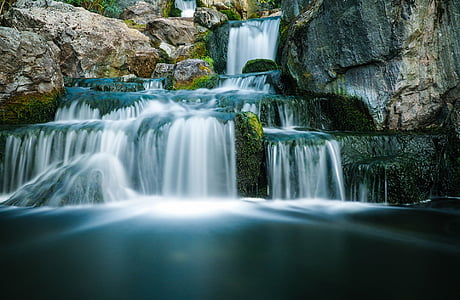 photography of waterfall