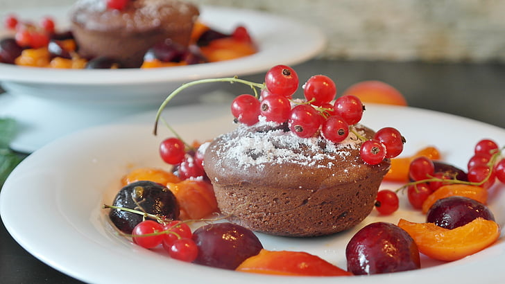 chocolate cupcake on plate