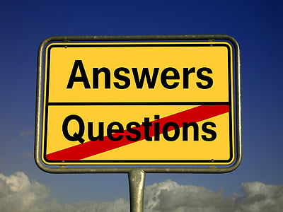 Answers Questions signage