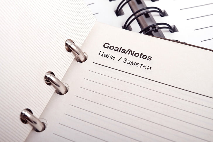 goals/notes notebook