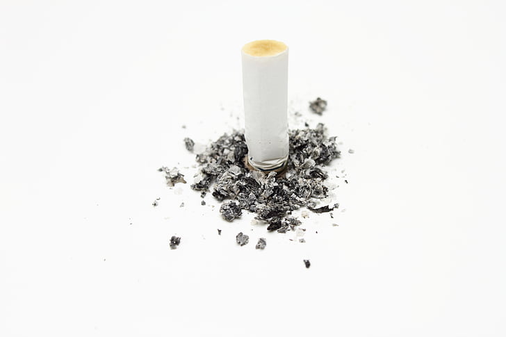 white cigarette butt