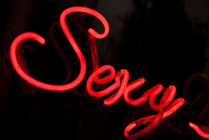 red sexy neon signage