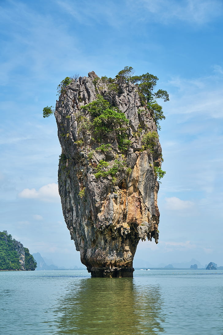 stone formation on the ocean photography