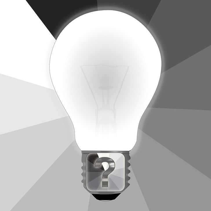 white light bulb illustration