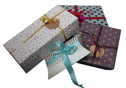 photo of four gift boxes