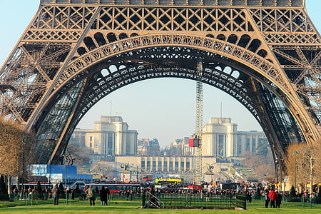 people under Eiffel tower, Paris at daytime