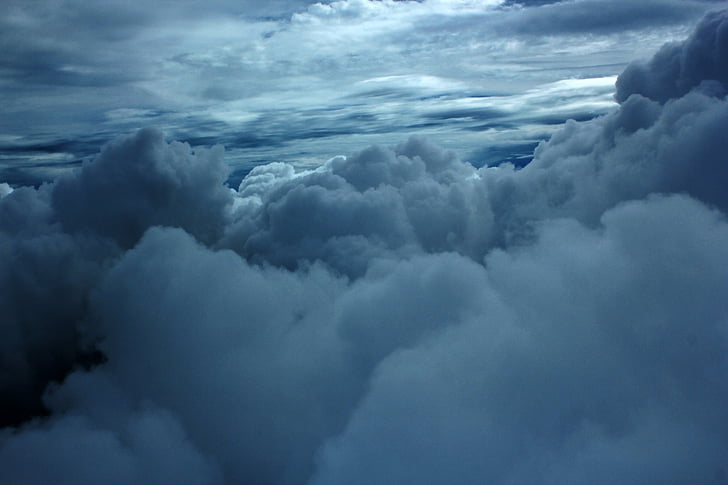 bird's eye view photo of clouds