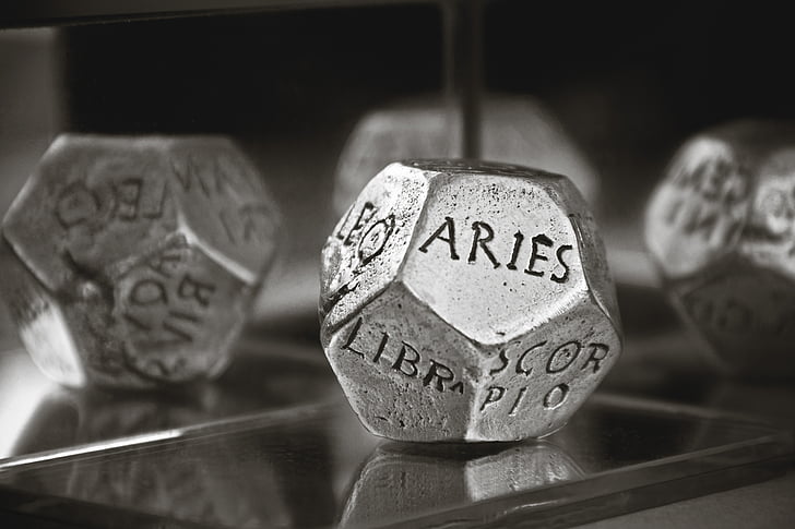 grey stainless steel dice