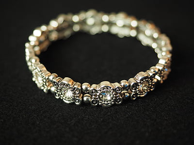 silver-colored jewelry