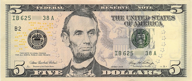 5 U.S. dollar banknote