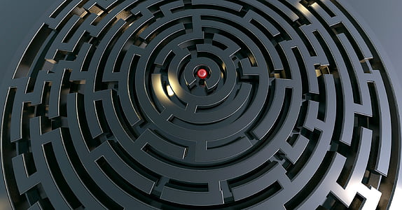 labyrinth, target, away, conception, confusion, search