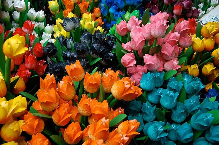 assorted-colored artificial flowers