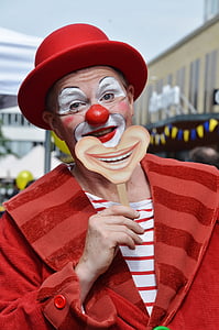 person wearing clown costume