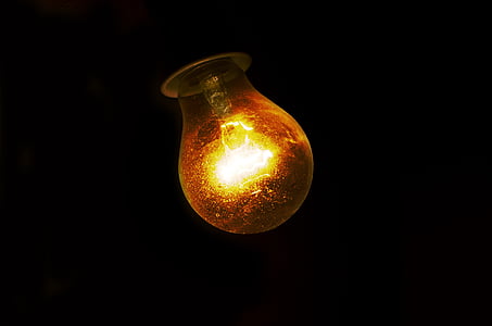 brown open light bulb