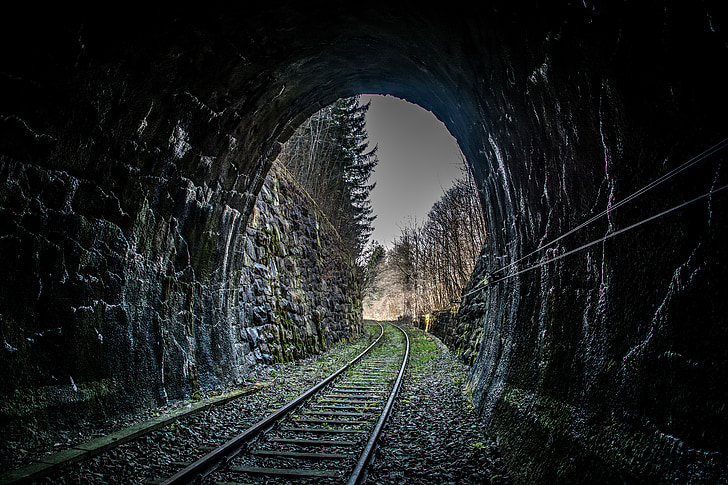 dark stone tunnel