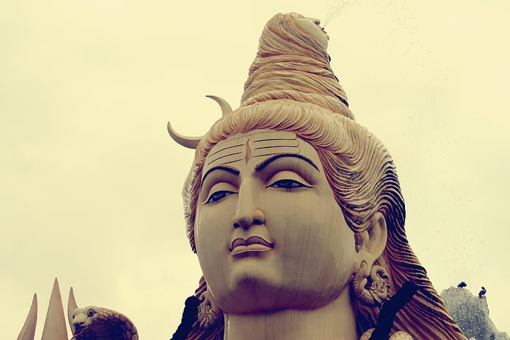 closeup of Lord Shiva statue