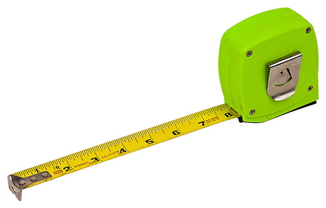 green retractable tape measure
