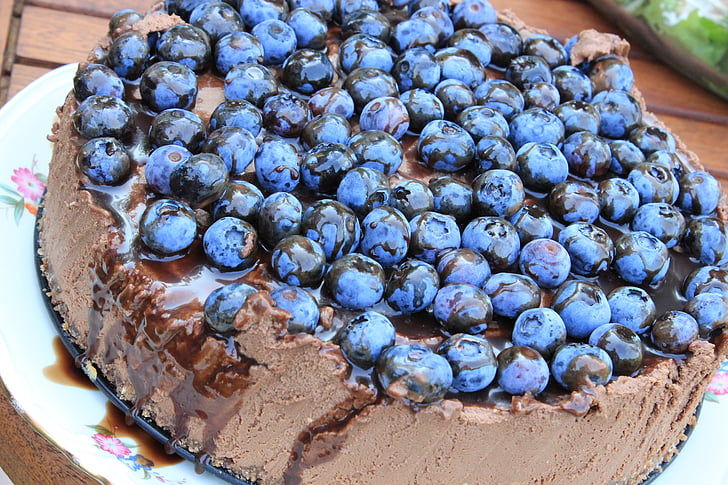 close-up photo of chocolate cake with berries