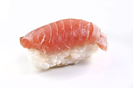 red and white sushi