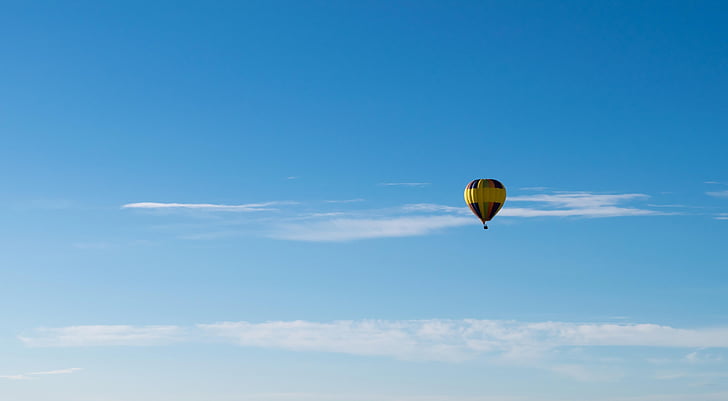 hot air balloon on mid air