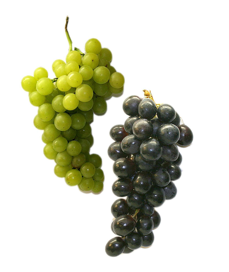 green and purple bunch of grapes