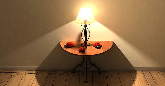 table lamp on side table