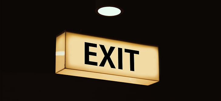 lighted exit signage