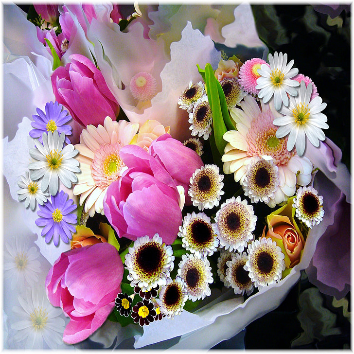 assorted-color flowers bouquet