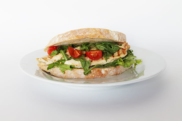 vegetable sandwich in plate